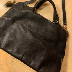 Henri Bendel Bag - Black with gold chain